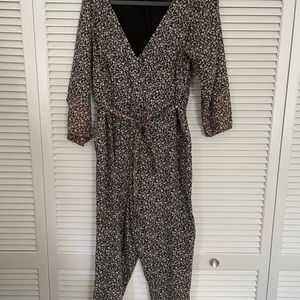 hatch maternity romper - black floral size medium